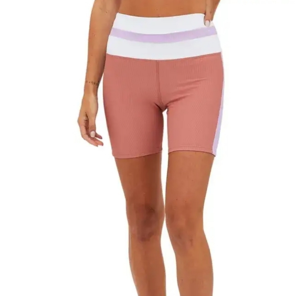 Beach Riot Samantha Rib Colorblock Bike‎ Shorts Size S - Picture 14 of 14